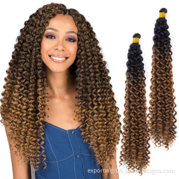 Curly Water Wave Twist Crochet Hair Solid And Ombre Color Blonde Water Deep Hair Synthetic Fiber Passion Hair Extensions